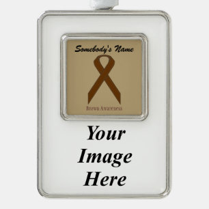 Brown Standard Ribbon Tmpl (V-I)by Kenneth Yoncich Ornament