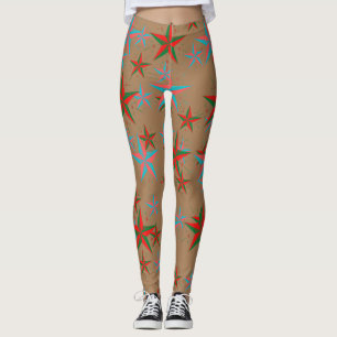 Brown Star Active Leggings