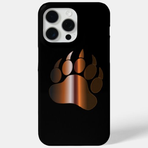 BROWN STEEL BEAR PAW ON BLACK Case_Mate iPhone CAS iPhone 15 Pro Max Case