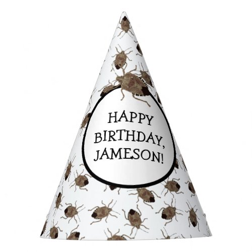 Brown Stink Bug Illustration Personalized Party Party Hat