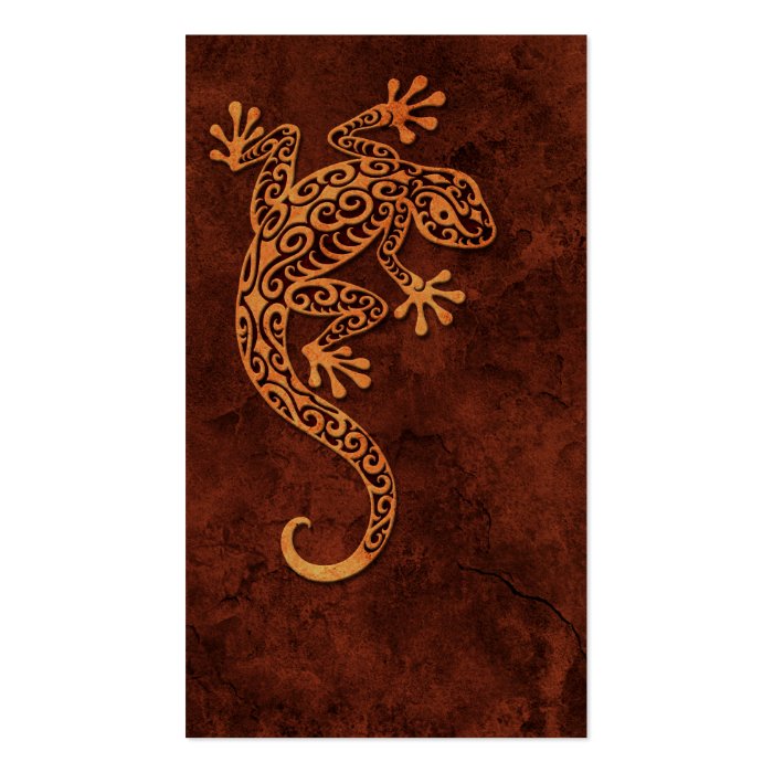 Brown Stone Climbing Gecko Business Cards