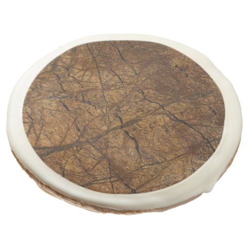 Brown Stone Pattern Fathers Day Sugar Cookie