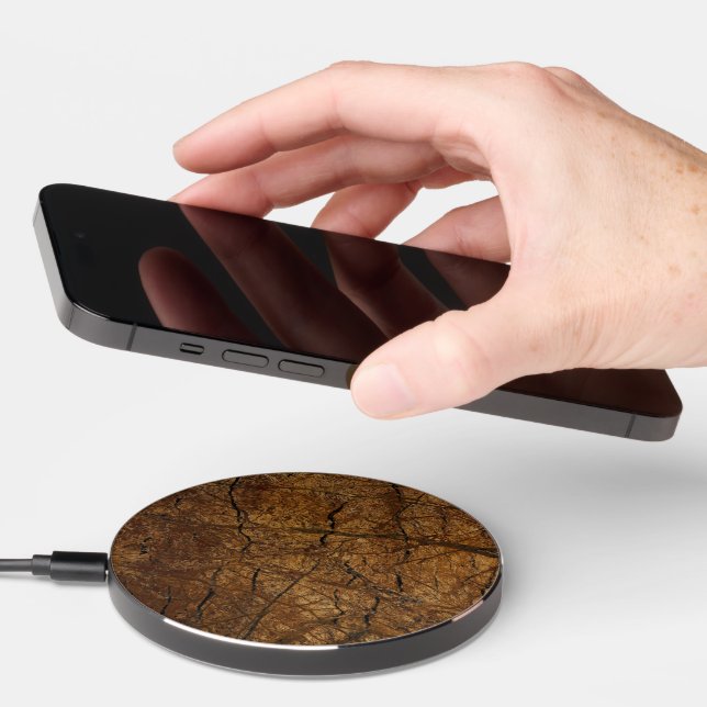 Brown Stone Pattern Father's Day Wireless Charger (Hand)