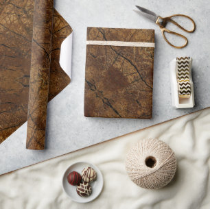 Brown Stone Pattern Father's Day Wrapping Paper