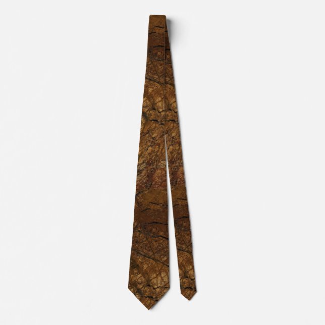 Brown Stone Pattern Tie (Front)