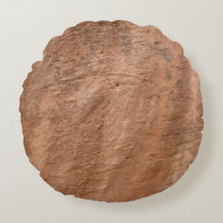 Brown stone Rock natural Round Pillow