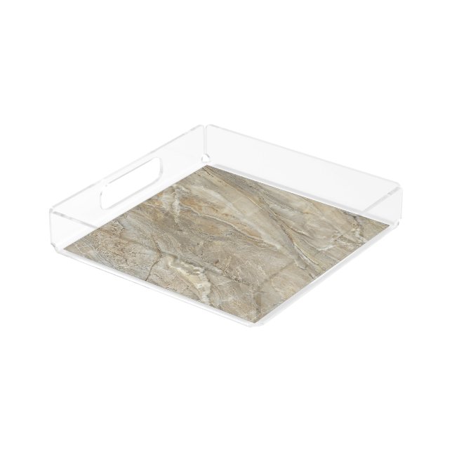 Brown stone texture acrylic tray (Angled)
