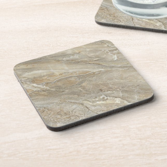 Brown stone texture beverage coaster (Left Side)