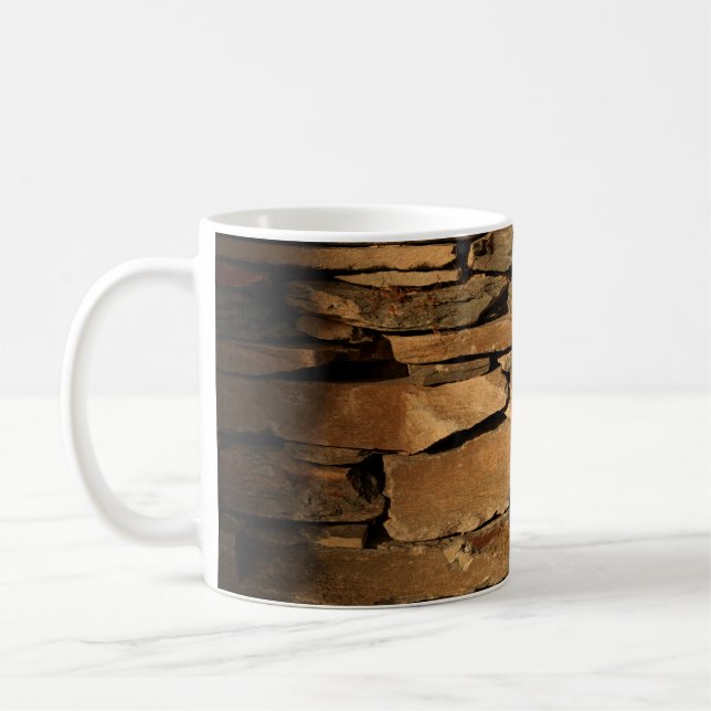 Brown stone wall coffee mug (Left)