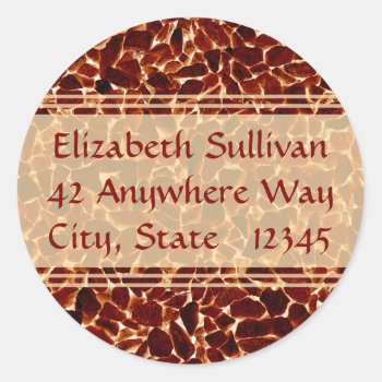 Brown Stones Textured Address Stickers by StriveDesigns at Zazzle