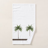 Brown Stripe and Green Palm Tree Bath Towel Set | Zazzle