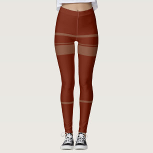 Brown Stripe Art Pattern Leggings