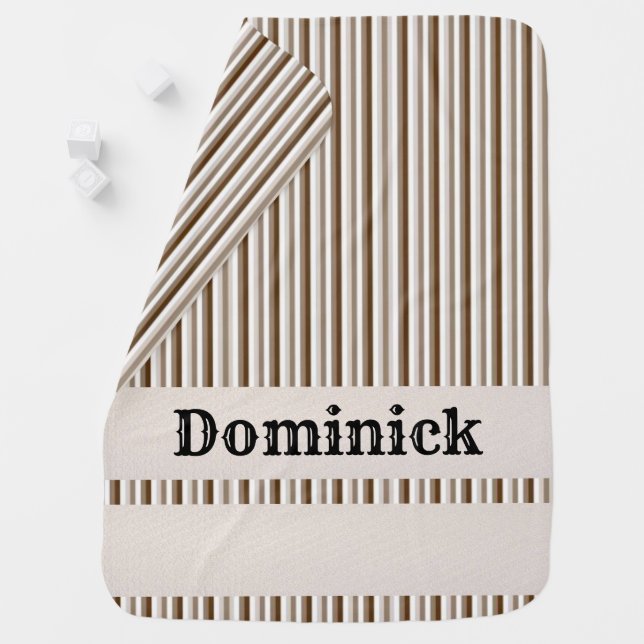 Brown Stripe Baby Blanket (In Situ)