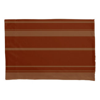 Brown Stripe Pattern Pillowcase