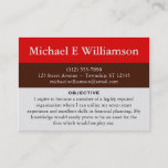 Brown Stripe Red Resume Business Cards at Zazzle
