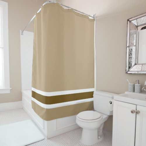 Brown Stripe Shower Curtain