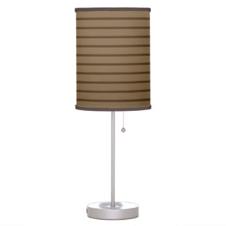 Brown Striped Customizable Lamp
