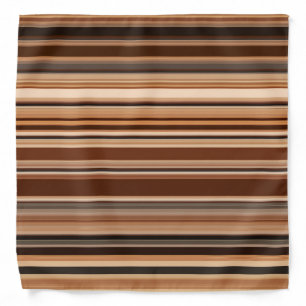 Brown Striped Pattern Bandana