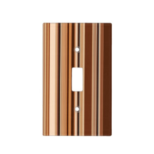 Brown Striped Pattern  Light Switch Cover