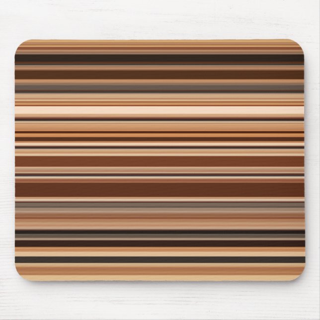Brown Striped Pattern Mouse Pad (Front)