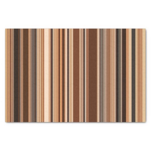 Brown Striped Pattern  Tissue Paper