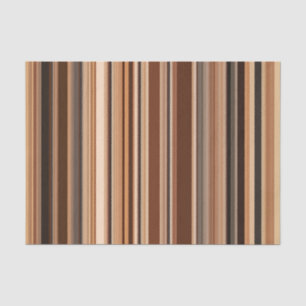Brown Striped Pattern Tissue Paper