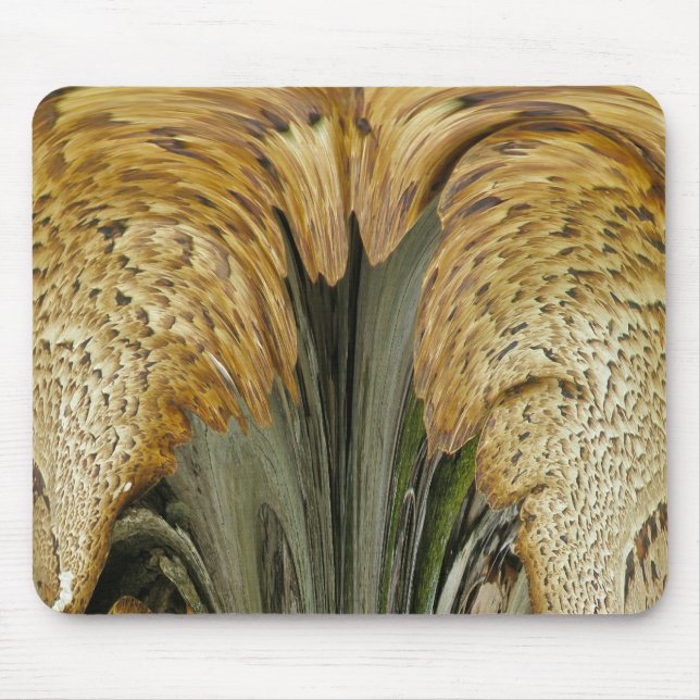 Brown Striped Shelf Fungus Abstract Mousepad (Front)