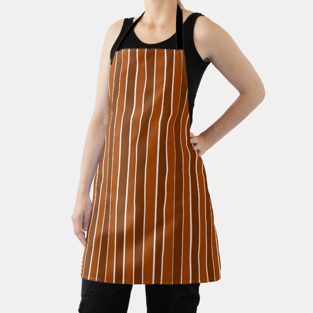 Brown Stripes  Apron (Insitu)