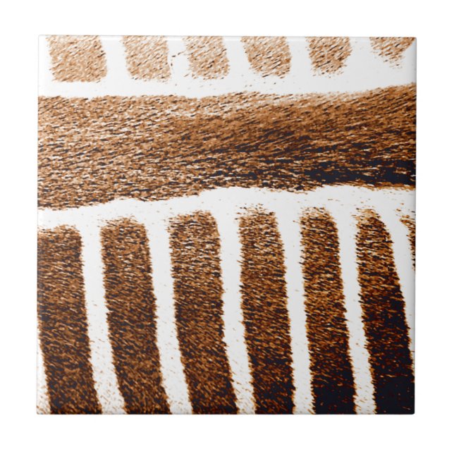 Brown Stripes_ Ceramic Tile (Front)