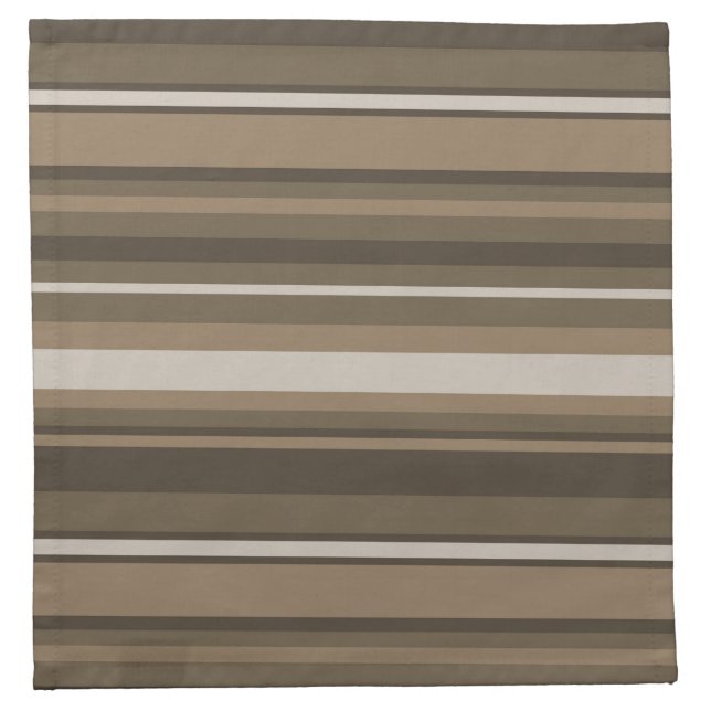 Brown stripes cloth napkin (Front)
