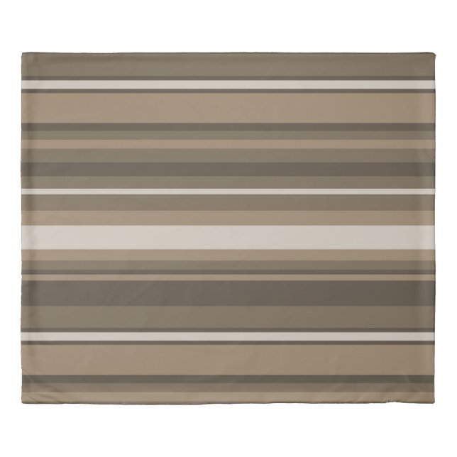 Brown stripes duvet cover (Front)
