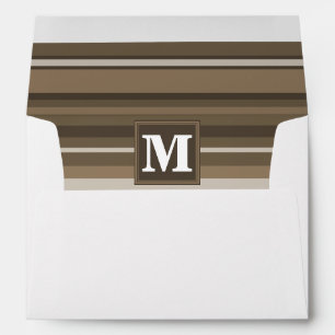 Brown stripes envelope