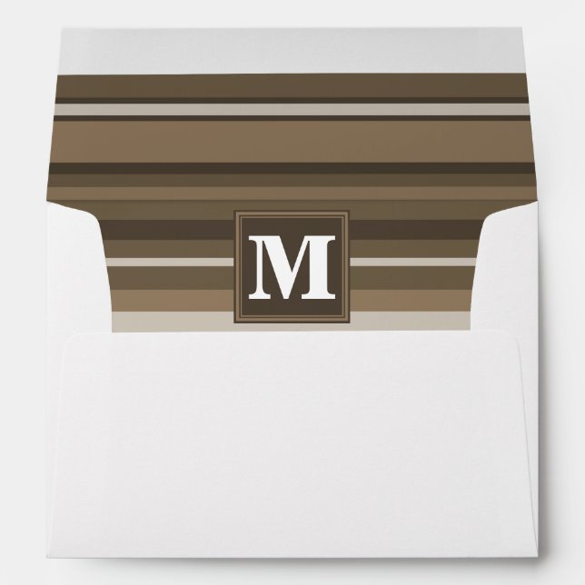 Brown stripes envelope (Back (Bottom))