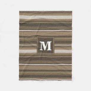 Brown stripes fleece blanket