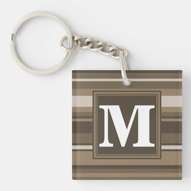 Brown stripes keychain (Front)
