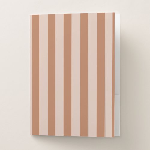 Brown stripes on pocket folder