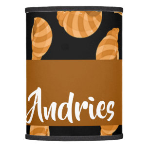Brown stripes sea shells pattern lamp shade