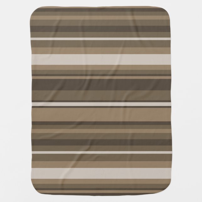 Brown stripes swaddle blanket (Front)