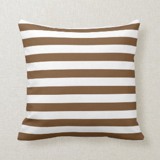 Brown Stripes Throw Pillow