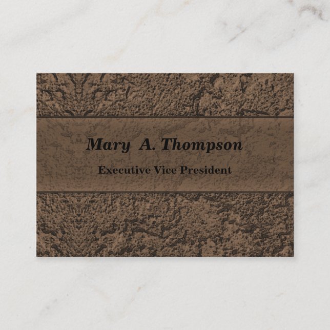 Brown Stucco Texture Business Card (Front)