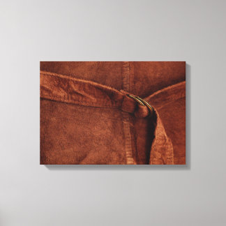 Brown Suede With Strap And Buckle Canvas Print