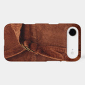 Brown Suede With Strap And Buckle Case-Mate iPhone Case (Back (Horizontal))