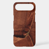 Brown Suede With Strap And Buckle Case-Mate iPhone Case (Back)