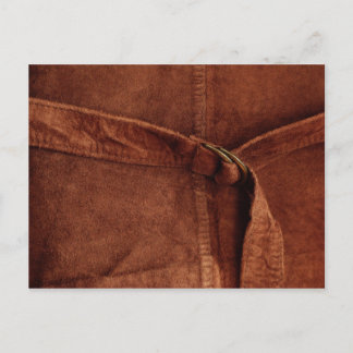 Brown Suede With Strap And Buckle Postcard
