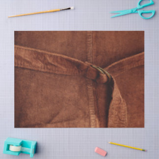 Brown Suede With Strap And Buckle Tissue Paper