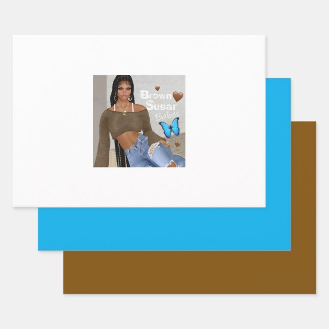 Brown Sugar Babes Gift Wrap 12 (Set)
