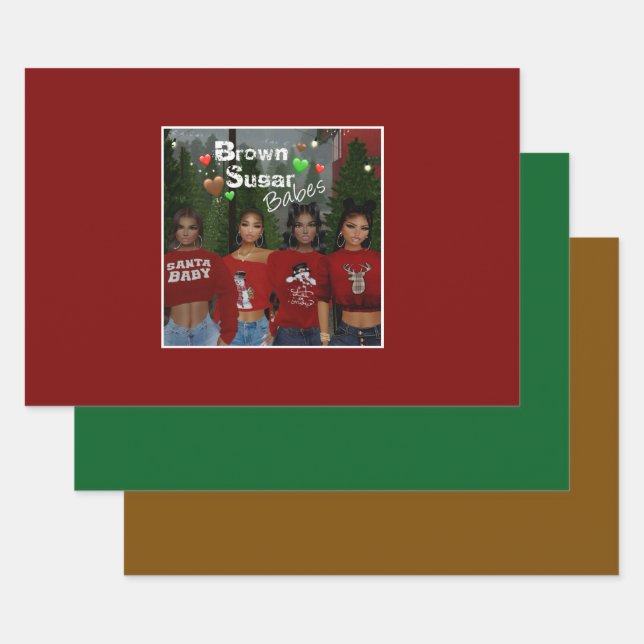 Brown Sugar Babes Gift Wrap 15 (Set)
