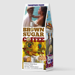 BROWN SUGAR Coffee, 12oz Bag, Dark Roast, Flath Roasted Coffee