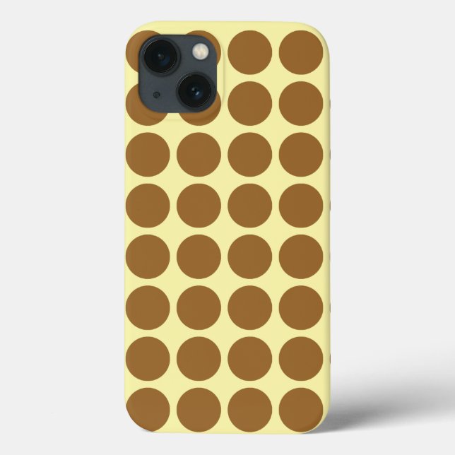Brown Sugar Cream Neutral Dots Case-Mate iPhone Case (Back)