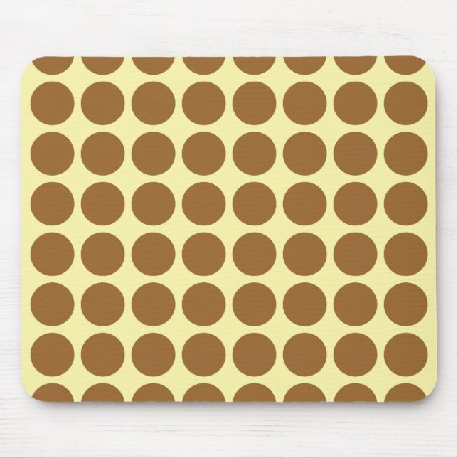Brown Sugar Cream Neutral Dots Mouse Pad (Front)